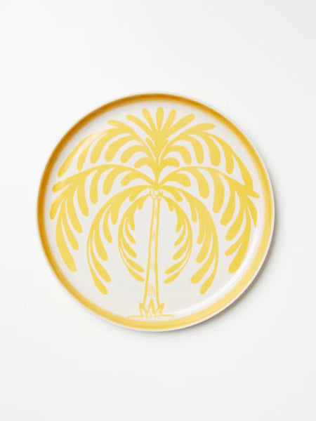 Jones & Co -Del Sol Palm Plate Yellow