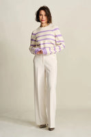 Pom Wide Leg Blooming Ecru Pants