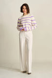 Pom Wide Leg Blooming Ecru Pants