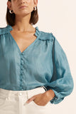 Zoe Kratzmann - Brigade Top in Sea Blue