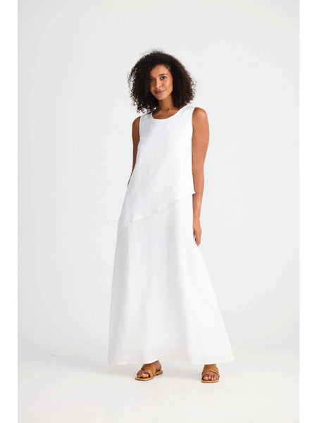 Grace Dress White Linen Blend