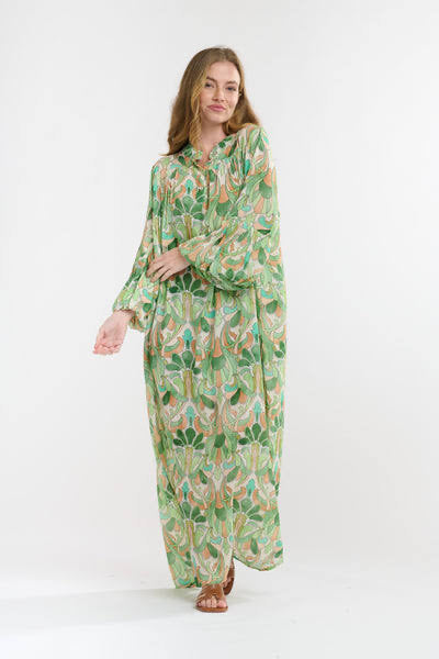 Italian Star Billow Dress in Green