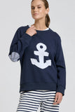 ZIP SIDE NAUTICAL SWEATSHIRT