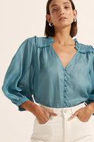Zoe Kratzmann - Brigade Top in Sea Blue