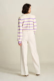 Pom Wide Leg Blooming Ecru Pants