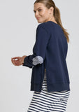 ZIP SIDE NAUTICAL SWEATSHIRT