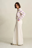 Pom Wide Leg Blooming Ecru Pants