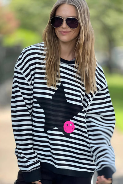 Star Stripe Waffle Top - Hammil and Co