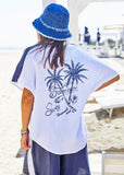 RESORT BEACH SHIRT - WHITE/NAVY
