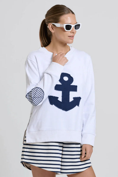 ZIP SIDE NAUTICAL SWEATSHIRT