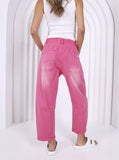 LEO BARREL JEANS - Pink