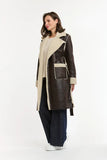 Shearling Chocolate Faux Coat