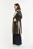 Shearling Chocolate Faux Coat