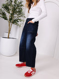 MONACO LEO BARREL JEANS INK DENIM