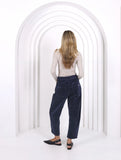 MONACO LEO BARREL CORD JEANS SMOKY NAVY
