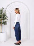MONACO TONI BARREL CORD JEANS BLUE DENIM