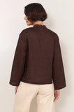 Adorne Luca Linen Chocolate Top