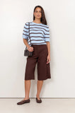 Adorne Kai Cotton Knit Blue & Brown