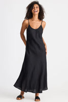 Coco Bias Black Linen Dress