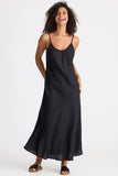 Coco Bias Black Linen Dress