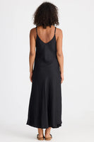 Coco Bias Black Linen Dress