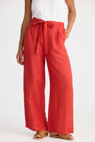 Dickens Cherry Linen Pant