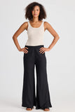 Black Linen Sicily Pant