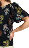 Pom Amsterdam Embroidery Sky Black Yop