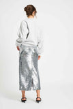 Pom Amsterdam Silver Sequin Skirt