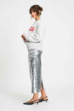 Pom Amsterdam Silver Sequin Skirt