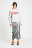 Pom Amsterdam Silver Sequin Skirt
