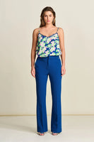 Pom Amsterdam Pique Flare Ink Blue Pants