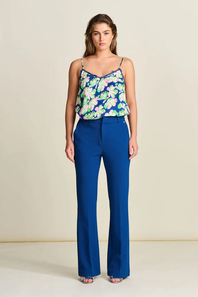 Pom Amsterdam Pique Flare Ink Blue Pants