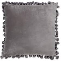 Storm Grey Velvet Cushion Kip and Co