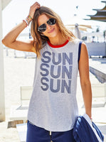 Hammill & Co - Sun Summer Tank in Grey/Navy
