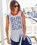 Hammill & Co - Sun Summer Tank in Grey/Navy