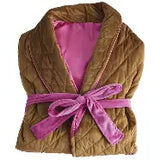 Kip & Co Quilted Velvet Robe - Pecan Delight