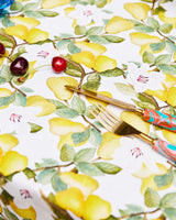 KIP & CO-  Summer Lily white Linen Tablecloth
