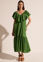 POL- Clover Ruffle Dress- Green