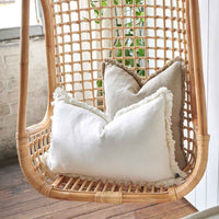 Eadie - Luca Boho Linen Cushion - Natural