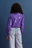 Pom Amsterdam - Blouse- French Violet Shine