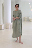 Eadie- The Malle Linen Dress - Pistachio