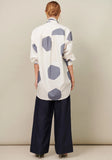 Paola Draped Shirt - Navy