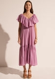 POL- Clover Ruffle Dress- Magenta