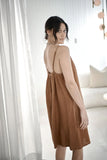 Eadie - Nutmeg - Linen Slip Dress