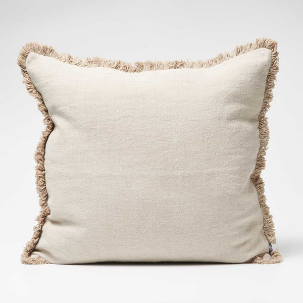 Eadie - Luca Boho Linen Cushion - Natural