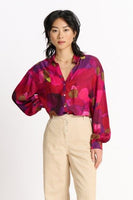 Pom Amsterdam - Blouse- Brushwork- Fiery pink