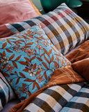 Kip & Co-Canopy Blue Embroidery Cushion