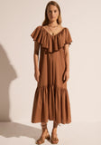 POL- Clover Ruffle Dress- Toffee