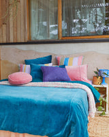 Kip & Co- Lagoon Teal Velvet Quilt